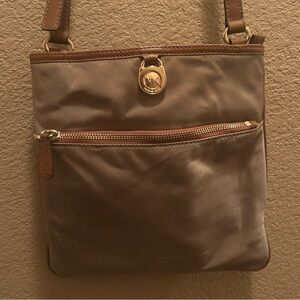 Michael Kors Chocolate Brown Crossbody with Gold Details
